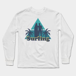 Surfing vintage calm urban style for beach life Long Sleeve T-Shirt